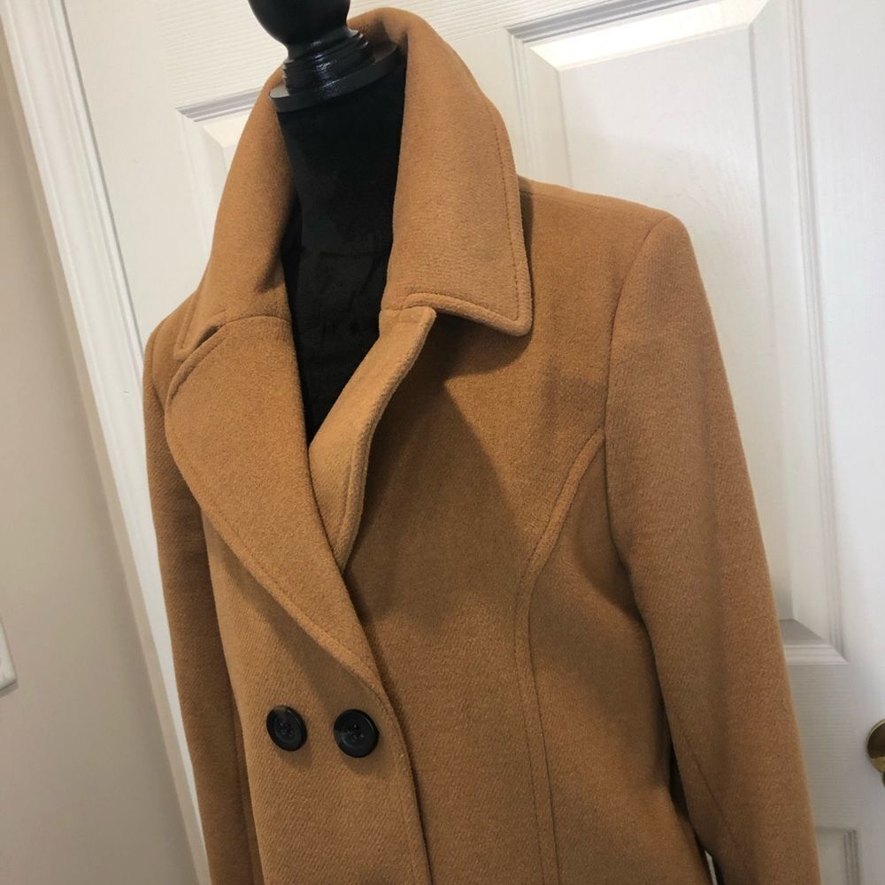 Monroe & Main tan button front pea coat size x large - Picture 2 of 14